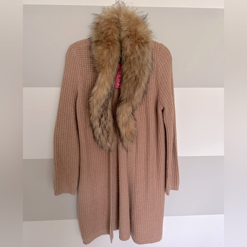 Lily Pulitzer Faux Fur Duster